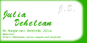 julia dehelean business card